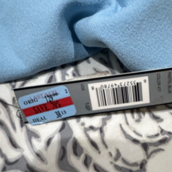 NWT Tahari Light Blue Open-Front Peplum Blazer size 14p - Picture 8 of 14